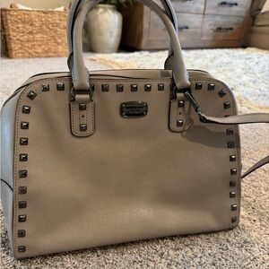 Studded Michael Kors Gray Handbag